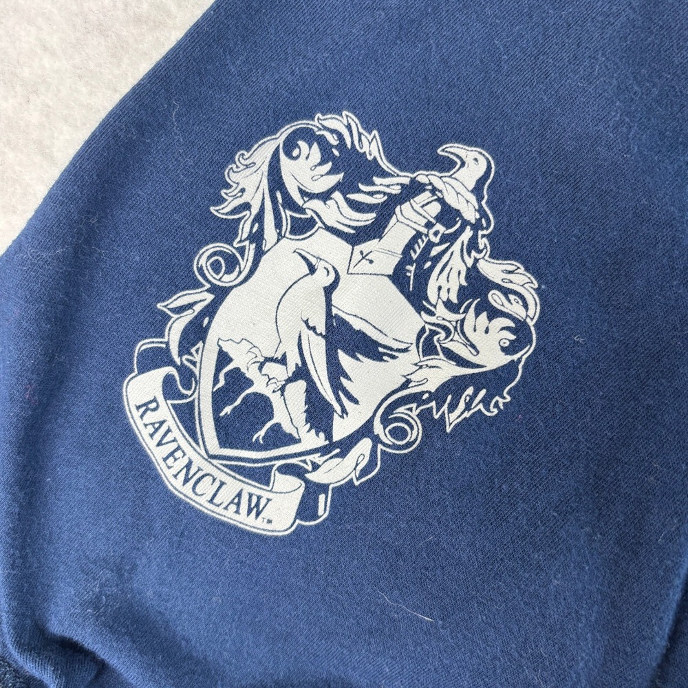 Universal Studios Harry Potter Ravenclaw Raglan Shirt XL White Navy/Grey - Picture 5 of 14